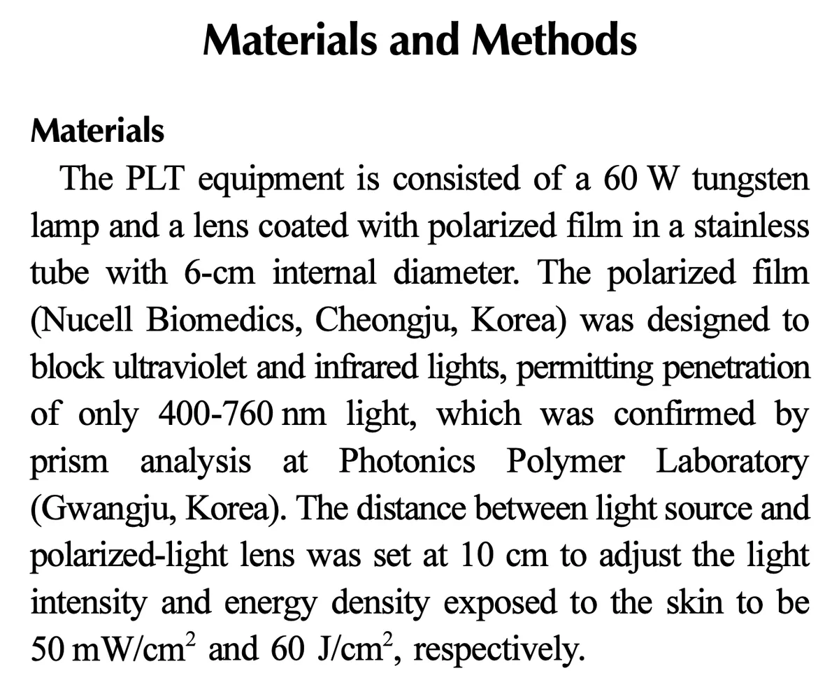 Light therapy application to rabbit ear - 10cm distance protocol