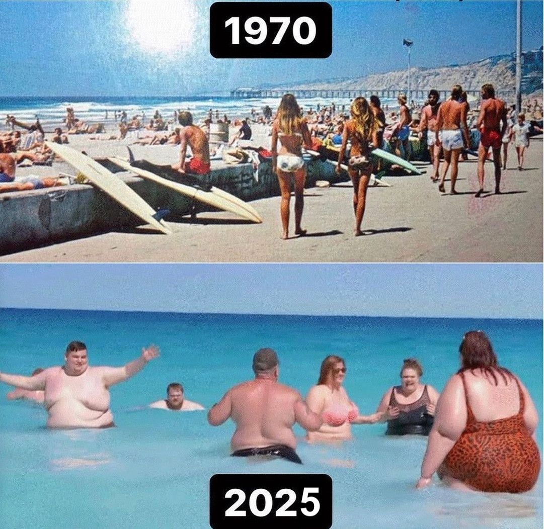 Chart showing the rise in obesity rates over the last 50 years