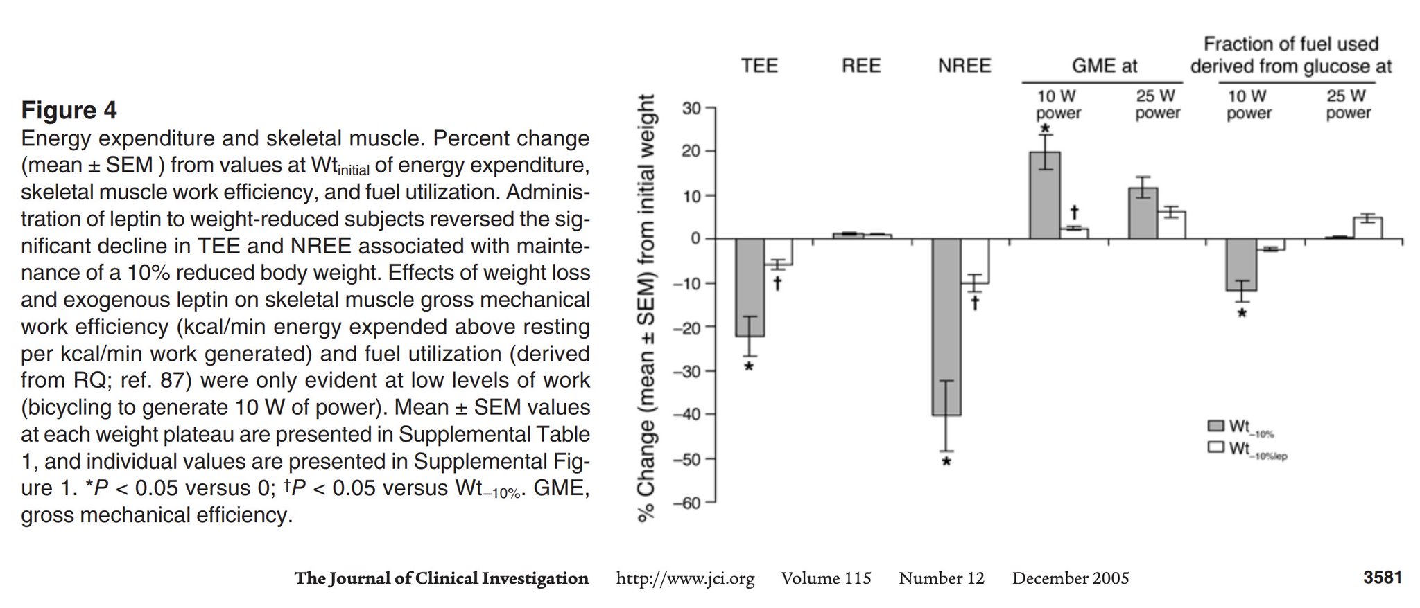 Leptin replacement after weight loss restoring energy expenditure and thyroid hormones